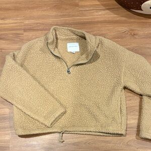 American Eagle Cozy Tan Sherpa Sweater
